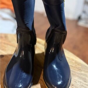 Tommy Hilfiger Navy and yellow Rain Boots